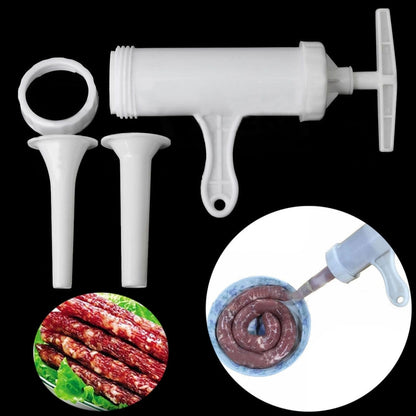 2 ชิ้นเครื่องไส้กรอกเนื้อ Stuffer FILLER มือเครื่องทำ Salami, 12x17x19cm