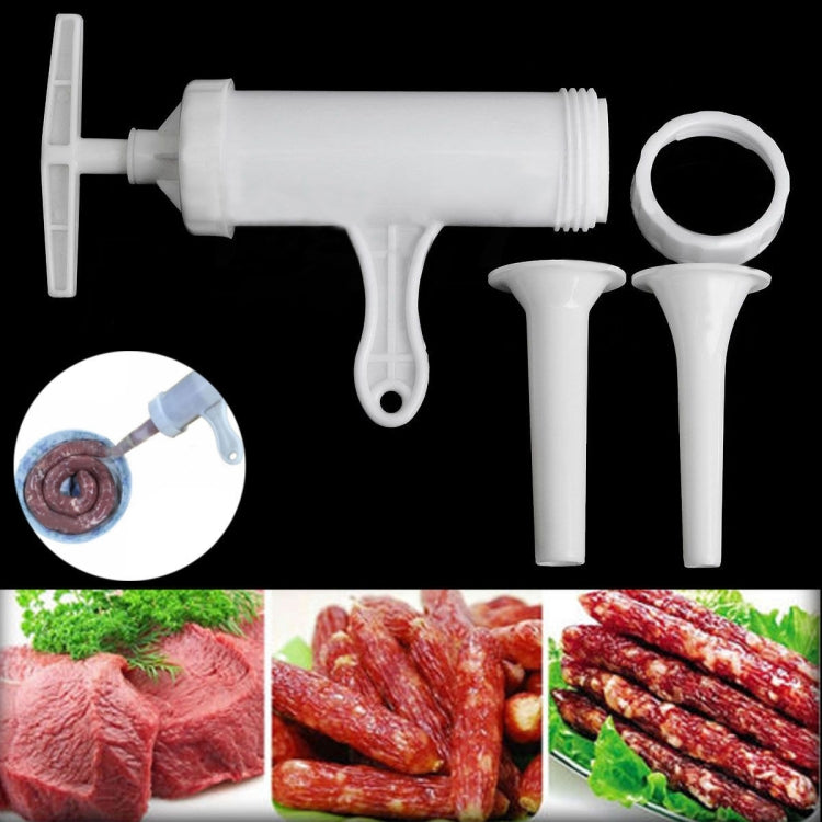 2 ชิ้นเครื่องไส้กรอกเนื้อ Stuffer FILLER มือเครื่องทำ Salami, 12x17x19cm