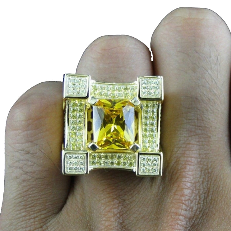แหวนเพทาย Microencrusted สุดหรูของผู้ชาย