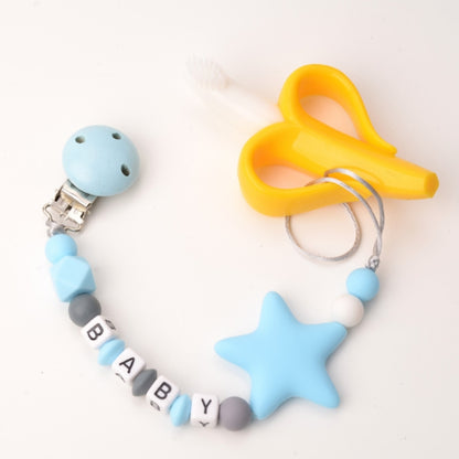 3 ชิ้น DIY ซิลิโคนเด็กจุกคลิปที่มีสีสันห่วงโซ่จุก
