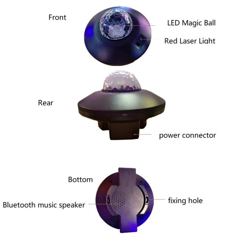 LED Water WAVE เลเซอร์ Starry Sky โปรเจคเตอร์ Light รีโมทคอนโทรล USB Bluetooth Voice Control แสงเลเซอร์หมุน MAGIC BALL LIGHT