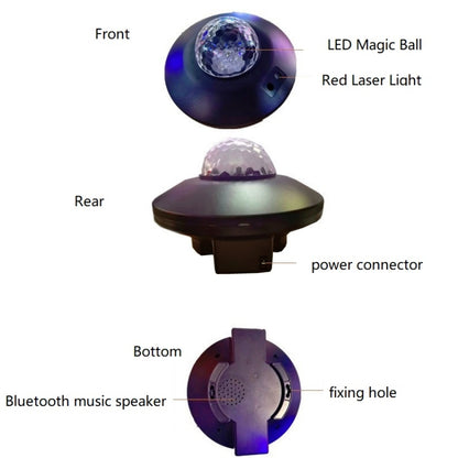 LED Water WAVE เลเซอร์ Starry Sky โปรเจคเตอร์ Light รีโมทคอนโทรล USB Bluetooth Voice Control แสงเลเซอร์หมุน MAGIC BALL LIGHT