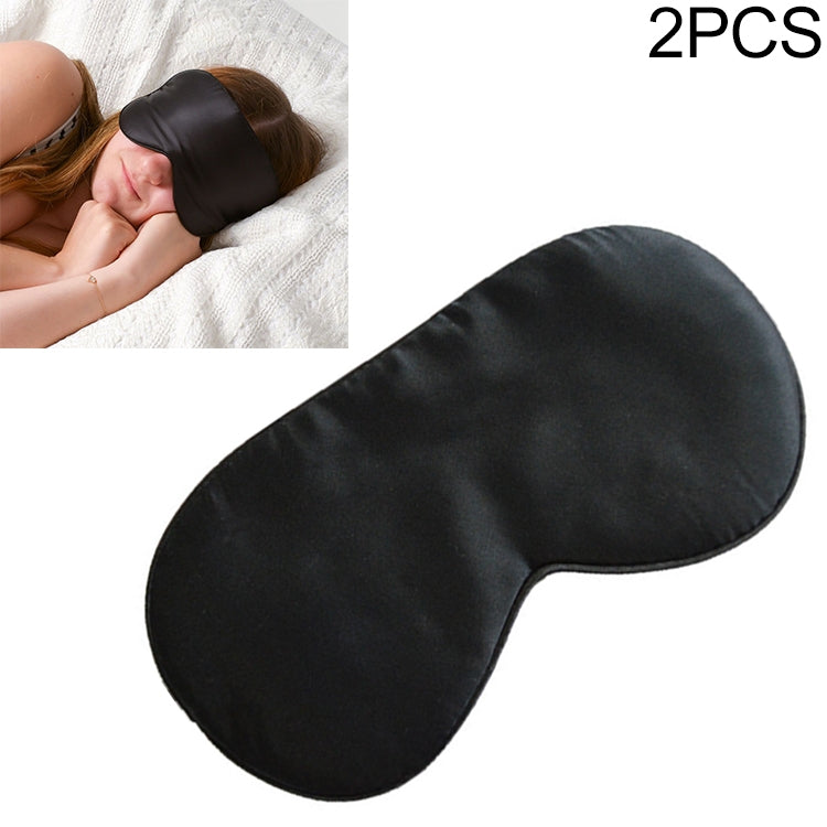2 ชิ้น Pure Silk Sleep Rest Eye Mask เบาะ Shade Cover Travel Relax Aid Blindfolds
