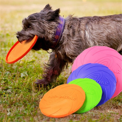 สัตว์เลี้ยงของเล่นสุนัขขนาดใหญ่ Flying Discs การฝึกอบรมลูกสุนัขของเล่นยาง Fetch Flying Disc Frisbee, 18x18x3cm