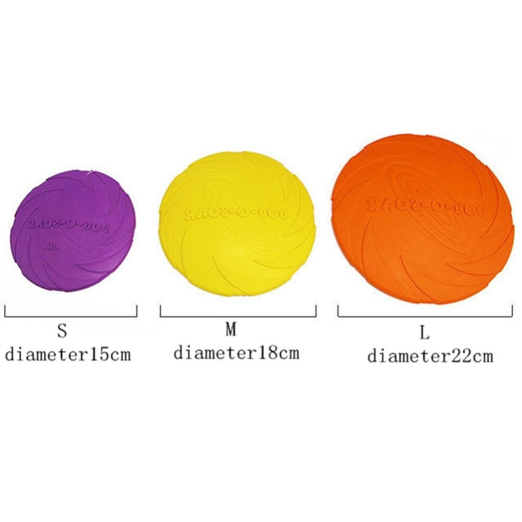 สัตว์เลี้ยงของเล่นสุนัขขนาดใหญ่ Flying Discs การฝึกอบรมลูกสุนัขของเล่นยาง Fetch Flying Disc Frisbee, 18x18x3cm