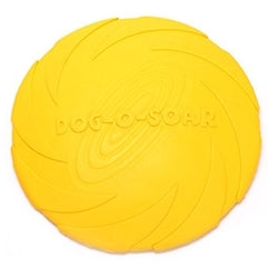 สัตว์เลี้ยงของเล่นสุนัขขนาดใหญ่ Flying Discs การฝึกอบรมลูกสุนัขของเล่นยาง Fetch Flying Disc Frisbee, 18x18x3cm