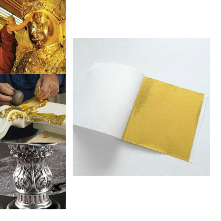 100 ชิ้น 9x9 เซนติเมตร Imitation Gold Leaf Hotel ตกแต่งสติกเกอร์