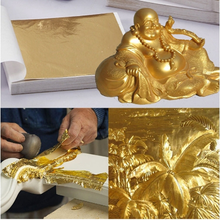100 ชิ้น 9x9 เซนติเมตร Imitation Gold Leaf Hotel ตกแต่งสติกเกอร์