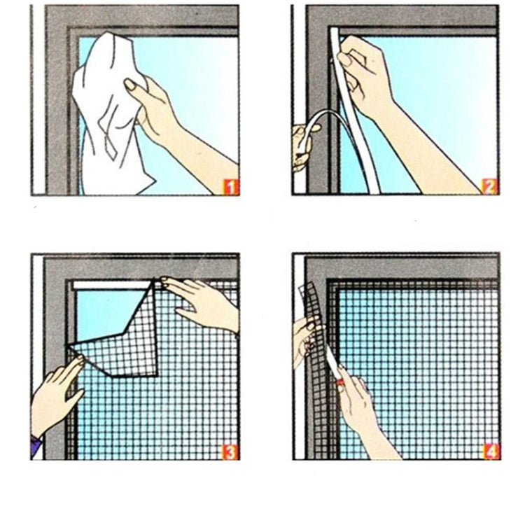 Fly Bug ยุงสุทธิประตูหน้าต่างสุทธิตาข่ายตาข่ายม่านหน้าจอ Protector Flyscreen แมลง DIY, 1.3x1.5cm, 2x1.5cm, 1.3x1.5m, 2x1.5m