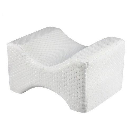 Orthopedic Memory Foam เข่า Wedge หมอนสำหรับ Sleeping อาการปวดตะโพกกลับ Hip Joint Pain Relief Contour ขาต้นขา Pad สนับสนุนเบาะ, White, White+bandage, Navy blue grid+bandage