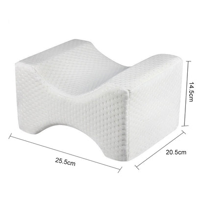 Orthopedic Memory Foam เข่า Wedge หมอนสำหรับ Sleeping อาการปวดตะโพกกลับ Hip Joint Pain Relief Contour ขาต้นขา Pad สนับสนุนเบาะ, White, White+bandage, Navy blue grid+bandage
