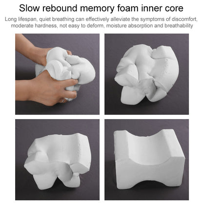 Orthopedic Memory Foam เข่า Wedge หมอนสำหรับ Sleeping อาการปวดตะโพกกลับ Hip Joint Pain Relief Contour ขาต้นขา Pad สนับสนุนเบาะ, White, White+bandage, Navy blue grid+bandage