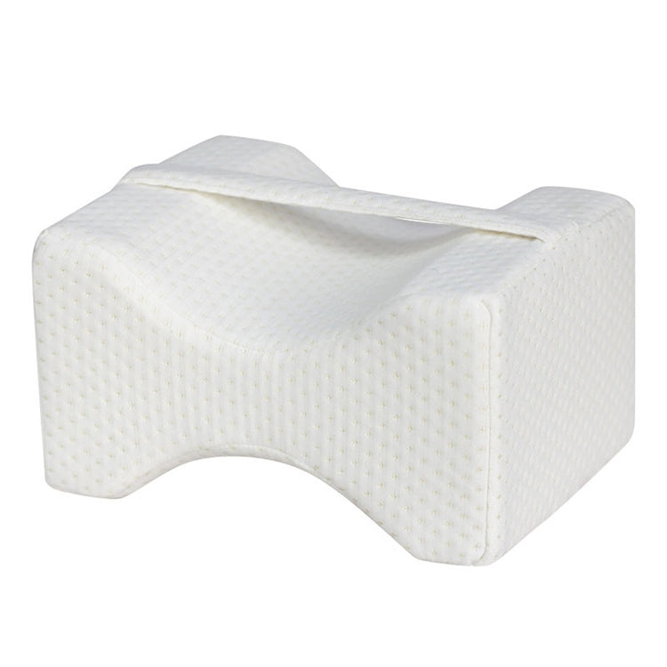 Orthopedic Memory Foam เข่า Wedge หมอนสำหรับ Sleeping อาการปวดตะโพกกลับ Hip Joint Pain Relief Contour ขาต้นขา Pad สนับสนุนเบาะ, White, White+bandage, Navy blue grid+bandage