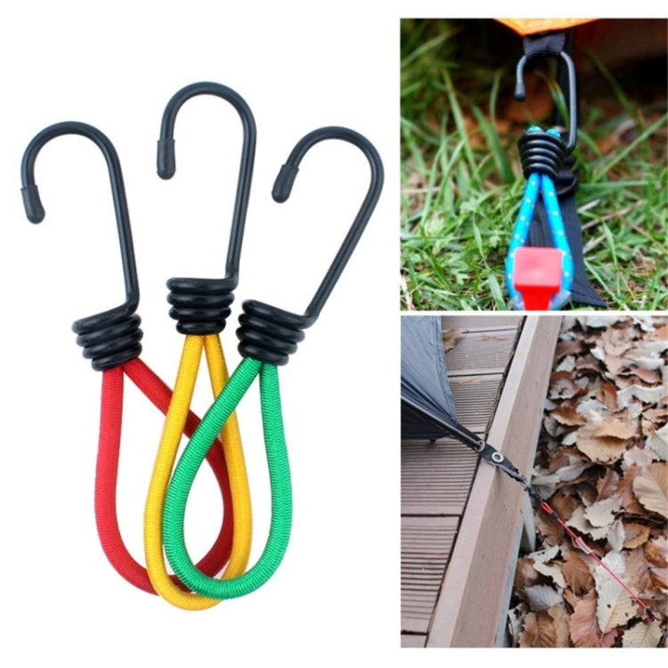 3 PCS Outdoor Camping เต็นท์เชือกยืดหยุ่นหัวเข็มขัดความยืดหยุ่นสูงสายรัดคงที่อุปกรณ์ตั้งแคมป์, การจัดส่งสีแบบสุ่ม, Elastic Rope Buckle