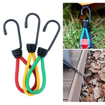 3 PCS Outdoor Camping เต็นท์เชือกยืดหยุ่นหัวเข็มขัดความยืดหยุ่นสูงสายรัดคงที่อุปกรณ์ตั้งแคมป์, การจัดส่งสีแบบสุ่ม, Elastic Rope Buckle