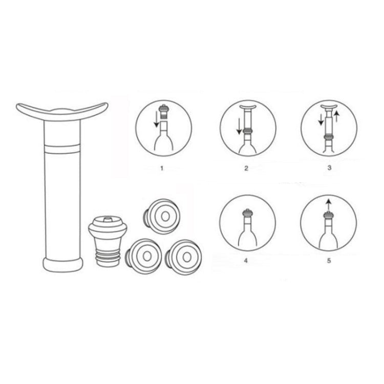 จุกไวน์สแตนเลส จุกแชมเปญ ปั๊มสุญญากาศไวน์แดง, Stainless Steel Wine Stopper