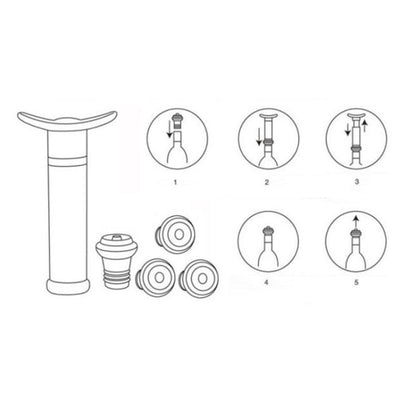 จุกไวน์สแตนเลส จุกแชมเปญ ปั๊มสุญญากาศไวน์แดง, Stainless Steel Wine Stopper