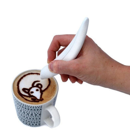 ใหม่ไฟฟ้า Latte Art ปากกาสำหรับเค้กกาแฟปากกาสำหรับเครื่องเทศเค้กตกแต่งปากกากาแฟแกะสลักปากกา Baking Pastry เครื่องมือ