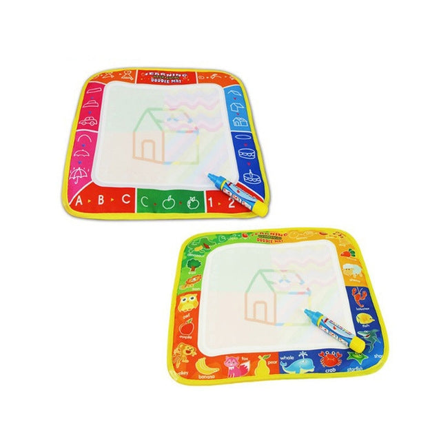 3 PCS Magic Graffiti Water Writing Cloth เด็กกระดานวาดภาพพับได้พร้อมปากกาขนาด: 29 ซม. x 29 ซม