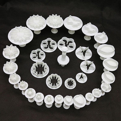 เครื่องมือตกแต่งเค้กFondant Plunger Cuttersบิสกิตเค้กแม่พิมพ์Bakewareอุปกรณ์เสริม, Cake Decorating Tools
