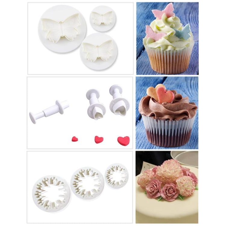เครื่องมือตกแต่งเค้กFondant Plunger Cuttersบิสกิตเค้กแม่พิมพ์Bakewareอุปกรณ์เสริม, Cake Decorating Tools