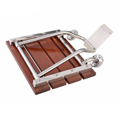 เก้าอี้อาบน้ำพักผ่อนติดผนังไม้เนื้อแข็งพับได้, F Fype Folding Solid Chair