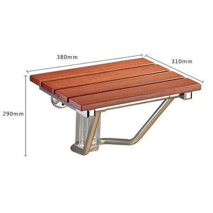 เก้าอี้อาบน้ำพักผ่อนติดผนังไม้เนื้อแข็งพับได้, F Fype Folding Solid Chair