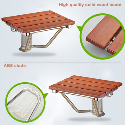 เก้าอี้อาบน้ำพักผ่อนติดผนังไม้เนื้อแข็งพับได้, F Fype Folding Solid Chair