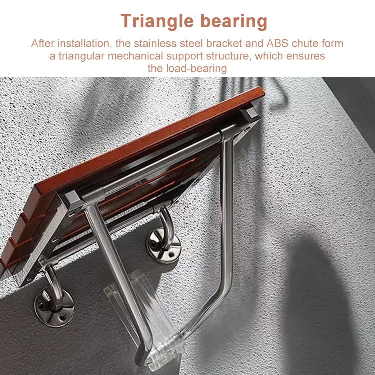 เก้าอี้อาบน้ำพักผ่อนติดผนังไม้เนื้อแข็งพับได้, F Fype Folding Solid Chair