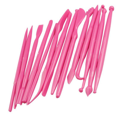 28 ชิ้นมินิ F Ondant จัดแต่งทรงผมแกะสลักกลุ่มเครื่องมือเค้กแกะสลักปากกา, 28 PCS Yellow, 28 PCS Rose Red, 28 PCS Pink