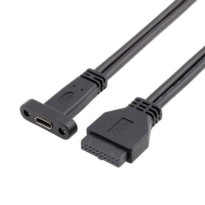 50 ซม. USB3.0 20P ถึง USB Type-C แม่แชสซี PCI Bit Baffle Wire