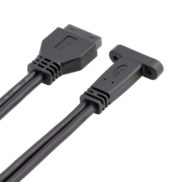 50 ซม. USB3.0 20P ถึง USB Type-C แม่แชสซี PCI Bit Baffle Wire