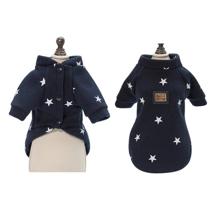 สัตว์เลี้ยงฤดูใบไม้ร่วงและฤดูหนาวเสื้อกันหนาวลายดาวห้าแฉกเสื้อผ้าที่อบอุ่นสำหรับสัตว์เลี้ยง, L, XXL, XL