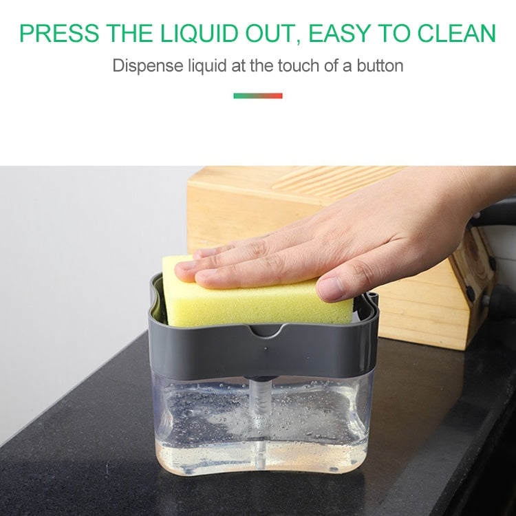 กดเครื่องจ่ายสบู่เหลวในครัวผงซักฟอกล้าง Presser, Gray