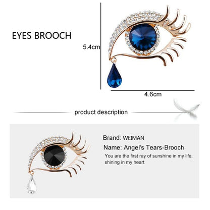 แฟชั่น Angel Tears เข็มกลัด Pin เพชร Eyelash Corsage