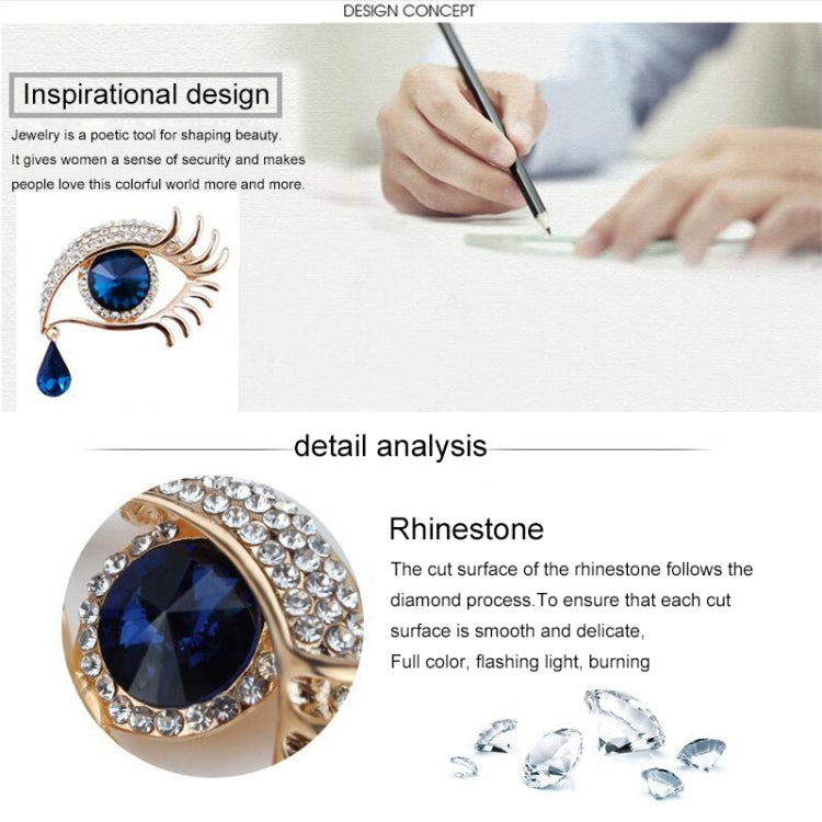 แฟชั่น Angel Tears เข็มกลัด Pin เพชร Eyelash Corsage