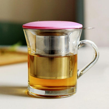 ที่กรองชาสแตนเลสพร้อมฝาปิดเป็นถาดกรองชาหยด, Stainless Steel Tea Infuser