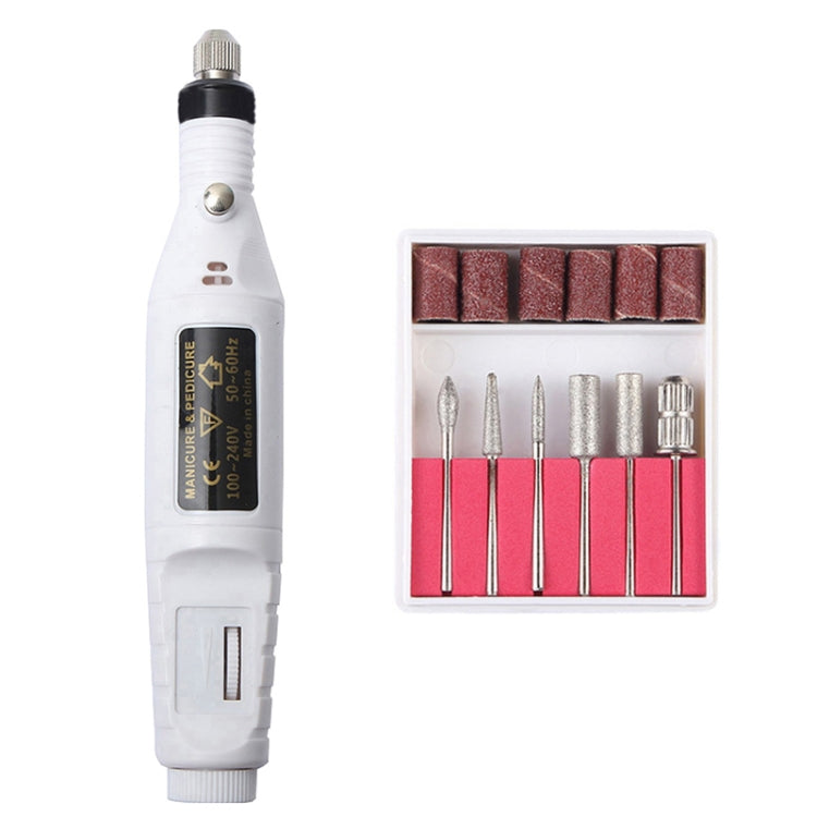 1 ชุด Power Professional เครื่องแต่งเล็บไฟฟ้าปากกาเล็บเท้าเล็บแฟ้มเล็บเครื่องมือ 6 bits เจาะเครื่องเจาะเล็บ, US Plug White, EU Plug White, EU Plug Black