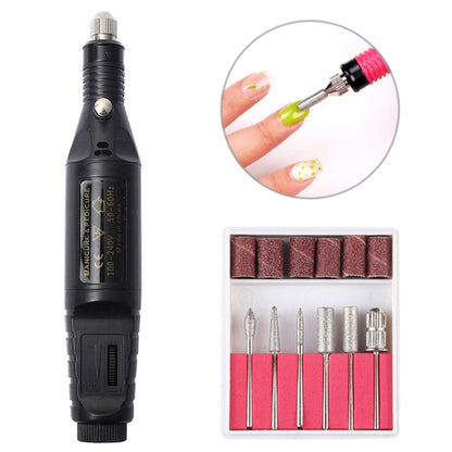 1 ชุด Power Professional เครื่องแต่งเล็บไฟฟ้าปากกาเล็บเท้าเล็บแฟ้มเล็บเครื่องมือ 6 bits เจาะเครื่องเจาะเล็บ, US Plug White, EU Plug White, EU Plug Black