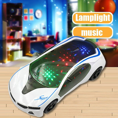 3D Supercar สไตล์ไฟฟ้าของเล่นล้อไฟเพลงร้องเพลงเด็กชายหญิงของขวัญไฟฟ้า Universal, 3D Supercar Electric Toy