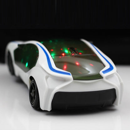 3D Supercar สไตล์ไฟฟ้าของเล่นล้อไฟเพลงร้องเพลงเด็กชายหญิงของขวัญไฟฟ้า Universal, 3D Supercar Electric Toy