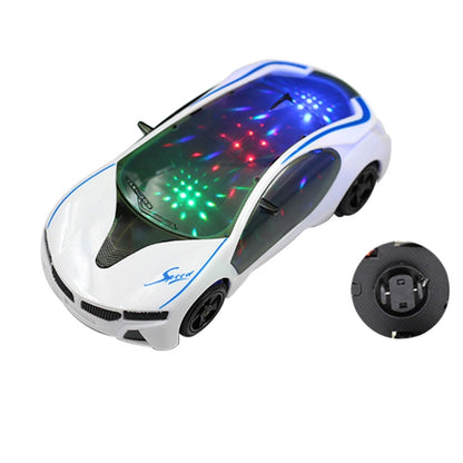 3D Supercar สไตล์ไฟฟ้าของเล่นล้อไฟเพลงร้องเพลงเด็กชายหญิงของขวัญไฟฟ้า Universal, 3D Supercar Electric Toy
