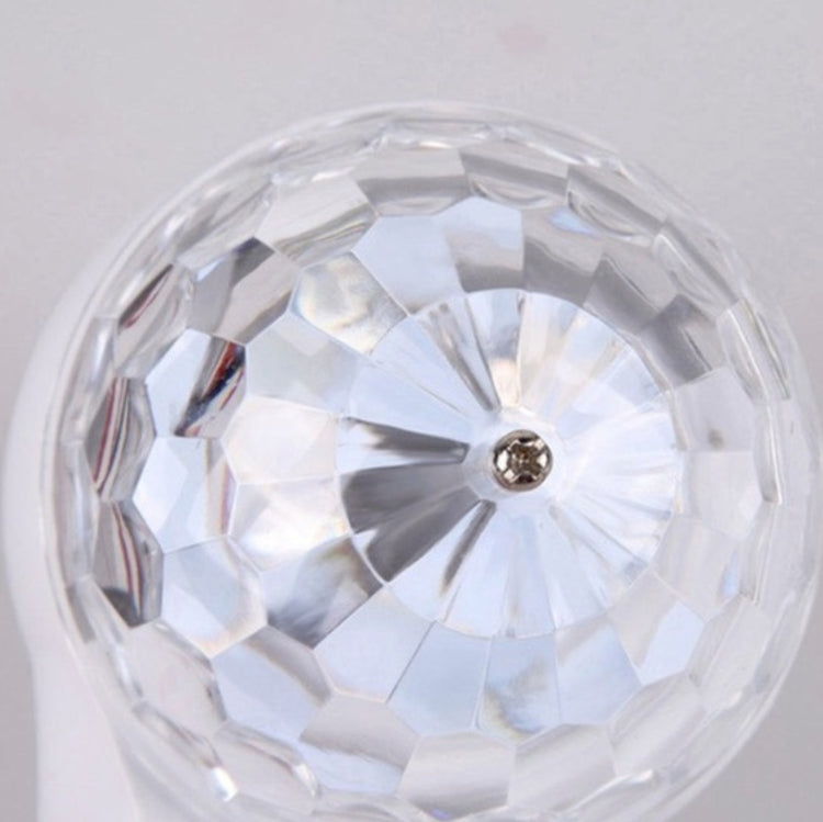 E27 6W LED Double Head หลอดไฟสีสันสดใสหมุน Magic Ball Stage แสงเลเซอร์โปรเจคเตอร์ E27