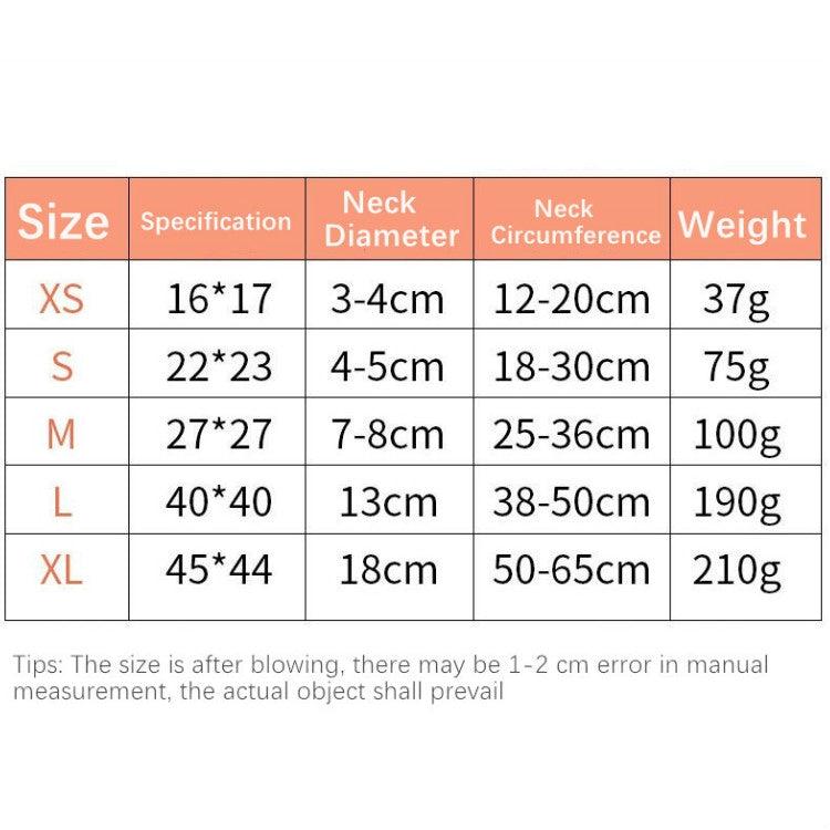 ปลอกคอสุนัข PVC Inflatable Pet Anti-snatch Collar, S, M, L, XL