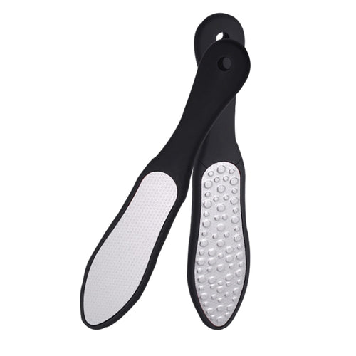 สแตนเลสสตีลสองด้าน Dead Skin File Grater Pedicure Scrub แต่งเล็บ เครื่องมือ
