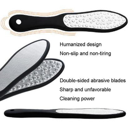 สแตนเลสสตีลสองด้าน Dead Skin File Grater Pedicure Scrub แต่งเล็บ เครื่องมือ