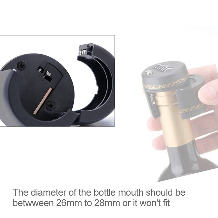 รหัสล็อคขวดไวน์แดง ล็อคฝาขวด, Red Wine Bottle Stopper