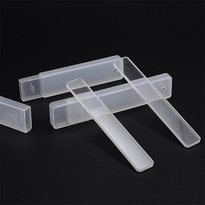 5 ชิ้นนาโนคริสตัลแก้วตะไบเล็บแต่งเล็บเครื่องมือทำเล็บมือ, Plastic Box