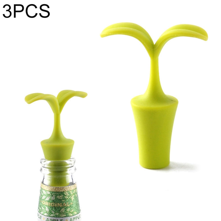 3 PCS Creative Wine เครื่องดื่มการเก็บรักษา Stopper ดอกไม้ซิลิโคนไวน์ Stopper, 3 PCS Rose Stopper, 3 PCS Red Sun Flower Beer Stopper, 3 PCS Leaf Beer Stopper