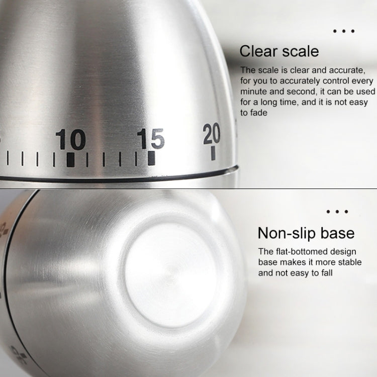 Mechanical Egg Kitchen Cooking Timer Alarm 60 นาทีเครื่องมือห้องครัวสแตนเลส, Mechanical Egg Timer